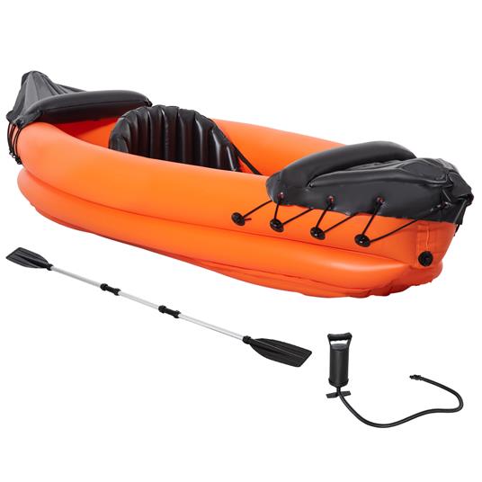 Outsunny Canoa Gonfiabile 1 Posto, Kayak con Remo in Alluminio, Pompa  Gonfiaggio e Kit Riparazione, Arancione - Outsunny - Piscine e giochi in  spiaggia - Giocattoli | IBS