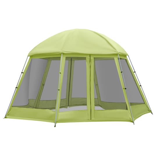 Outsunny Tenda da Campeggio per 6-8 Persone con Borsa, Funi e Picchetti,  493x493x240cm - Outsunny - Casa e Cucina | IBS