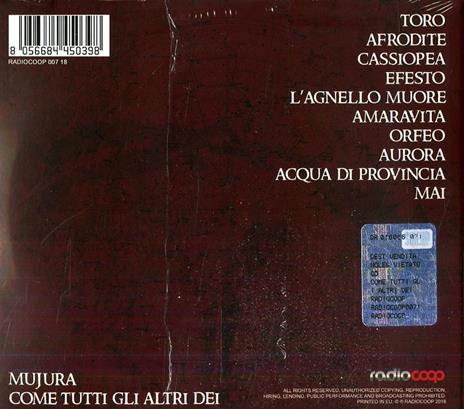 Come gli altri Dei - CD Audio di Mujura - 2