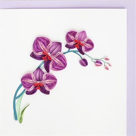 Biglietto Auguri Quilling Fatto A Mano Orchidea