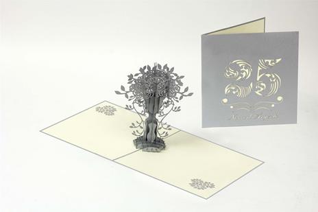 Biglietto Auguri Kirigami Fatto A Mano Albero Della Vita 25 Anni - 2