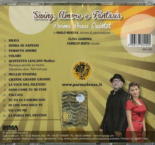 Swing, amore e fantasia - CD Audio di Parma Brass Quintet - 2