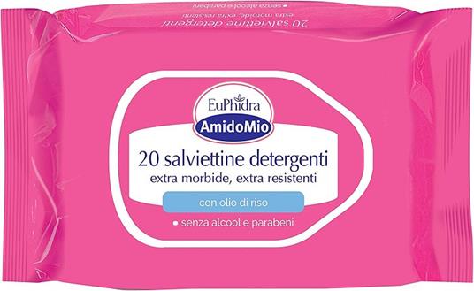 Euphidra Amido Mio Salviettine Detergenti per Bambino Offerta 5 Confezioni da 20pz