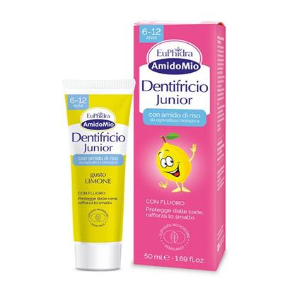 Euphidra Dentifiricio Junior con Fluoro Gusto di Limone