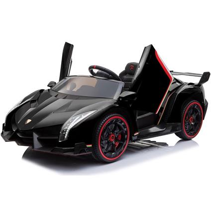 Auto Elettrica Per Bambini Lamborghini Veneno Nera R/C Ing.Mp3, 12V E Portiere Apribili 615B