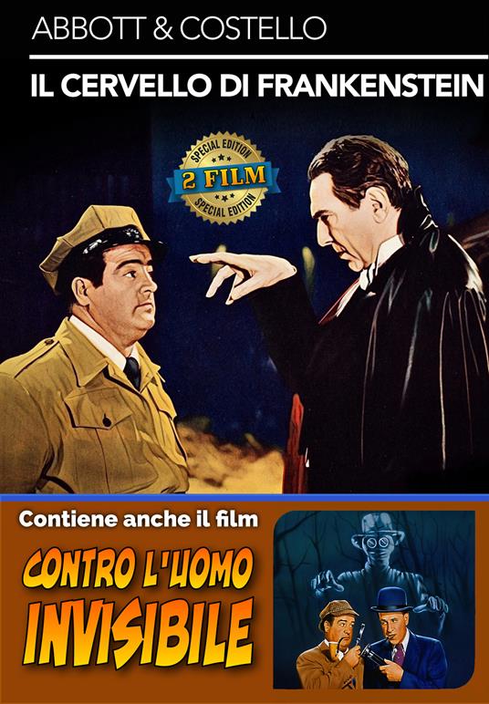 Il cervello di Frankenstein - Frankenstein contro l'uomo invisibile (DVD) di Charles Barton,Charles Lamont - DVD