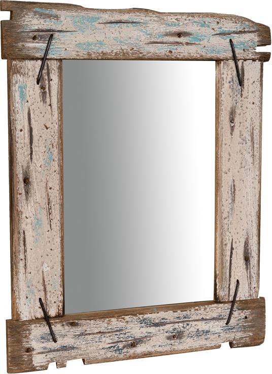 Specchio vintage da parete 59x48x3 cm Specchio da parete in legno massello  Specchio bagno e specchio camera da letto - Biscottini - Idee regalo | IBS
