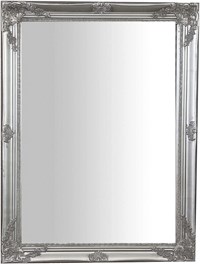 Specchio da parete 80x60x3 cm Made in Italy, Specchio shabby chic, Specchiera bagno color argento anticato, Specchio vintage da parete -  BISCOTTINI INTERNATIONAL ART TRADING - Idee regalo