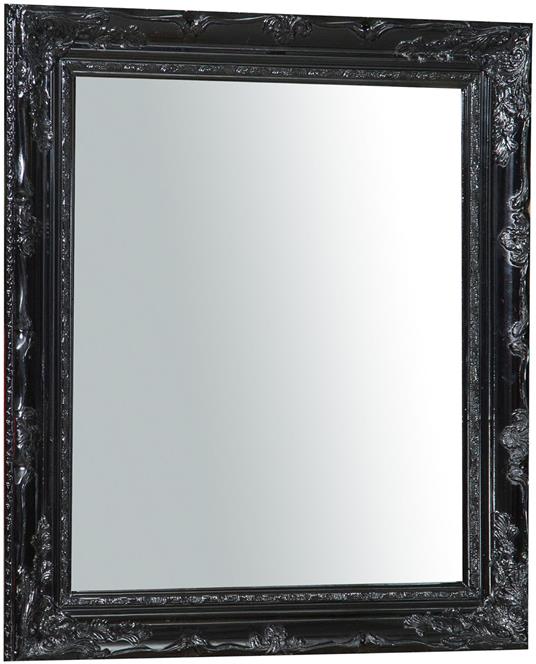 Specchio nero da parete 74x64 cm Specchio bagno, soggiorno e specchio  ingresso Specchio da parete nero - Biscottini - Casa e Cucina | IBS