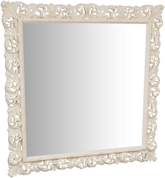 Specchio da parete bianco 156x156x6 cm Made in Italy Specchio grande da  parete | Specchio camera da letto Shabby - Biscottini - Idee regalo | IBS
