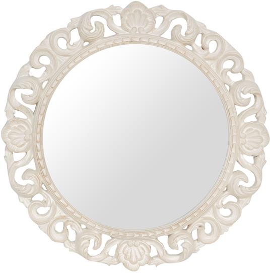 specchio ingresso cornice barocco 62x62 cm Made in Italy Specchi decorativi  da parete Specchio barocco Cornice bianca - Biscottini - Idee regalo | IBS