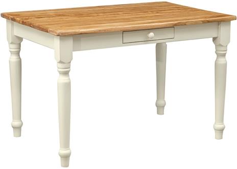 Tavolo da cucina con cassetto 120x80 cm Tavolo in legno massello Tavolo  soggiorno artigianale - Biscottini - Casa e Cucina | IBS