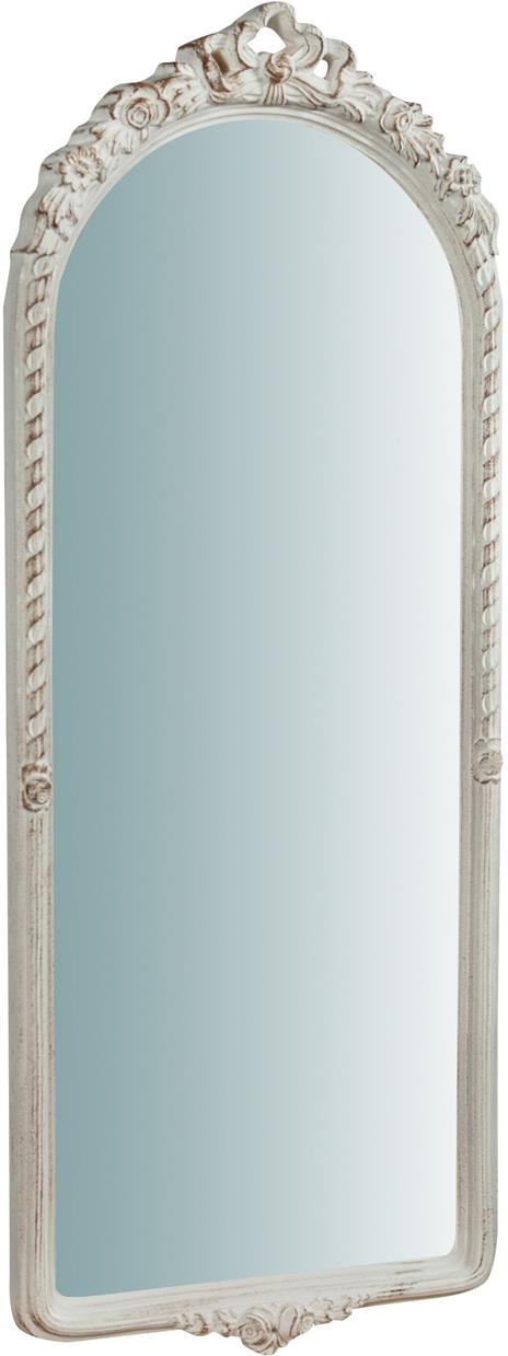 Specchio Specchiera da Parete e Appendere verticale/orizzontale in legno finitura  bianco anticato L34xPR5xH87 cm Made in Italy - Biscottini - Idee regalo