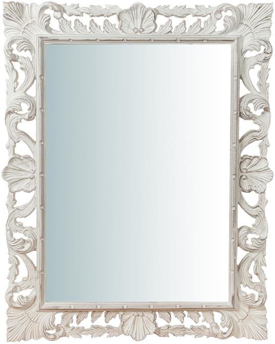 Specchio da parete camera da letto 90x70 cm Specchio shabby chic Specchio  bagno Bianco - Biscottini - Idee regalo | IBS