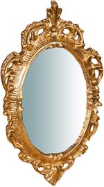 Specchio shabby 30 x 19 x 2 cm Made in Italy Specchio vintage da parete specchio ovale da parete Specchio da parete oro