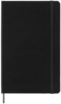 Agenda settimanale con spazio per note 18 mesi, 2024-2025 Moleskine, Large, Copertina rigida, Nero - 13 x 21 cm