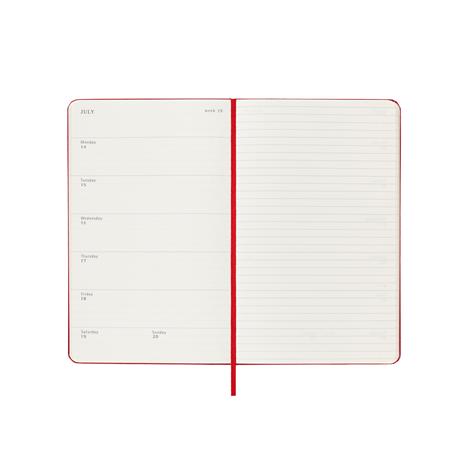 Agenda settimanale con spazio per note 18 mesi, 2024-2025 Moleskine, Large, Copertina rigida, Rosso scarlatto - 13 x 21 cm - 3