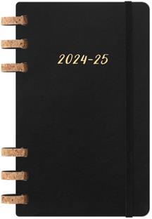 Agenda 12 mesi, 2025 Moleskine, Spirale, L, Nero, copertina morbida - 15 x 21 cm