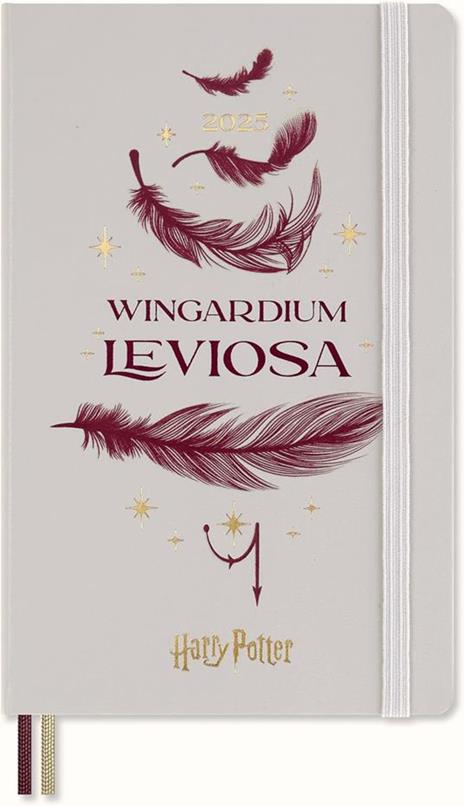 Agenda settimanale Moleskine, 12 mesi con spazio per note, Large, Copertina rigida, Wingardium Leviosa