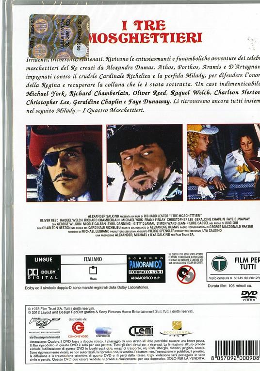 I Tre Moschettieri di Richard Lester - DVD - 2