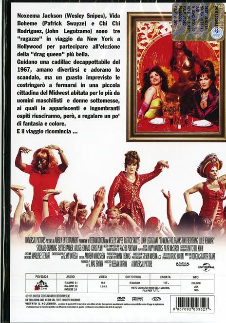 A Wong Foo. Grazie di tutto, Julie Newmar di Beeban Kidron - DVD - 2