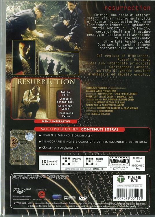 Resurrection di Russell Mulcahy - DVD - 2