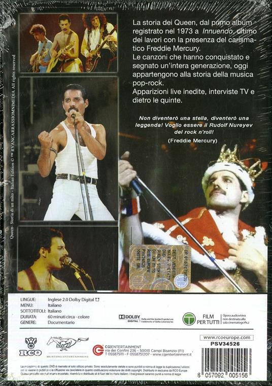 Queen. Storia di un mito - DVD - Film Documentario | IBS