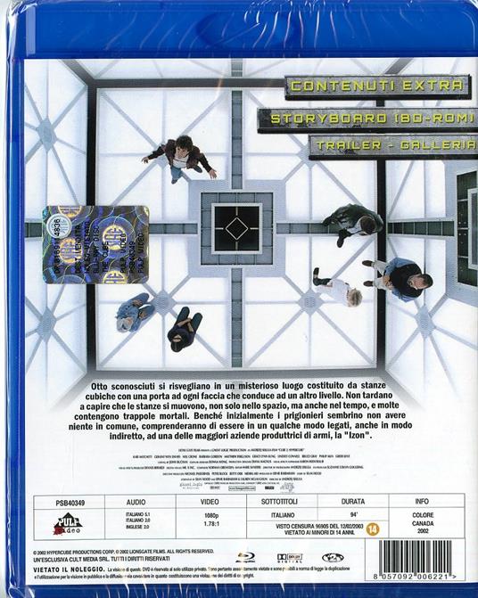 Hypercube. Cubo 2 di Andrzej Sekula - Blu-ray - 2