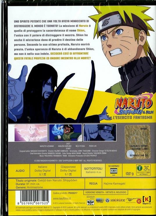 Naruto Shippuden. Il film. L'esercito fantasma - DVD - Film di Hajime  Kamegaki Animazione | IBS