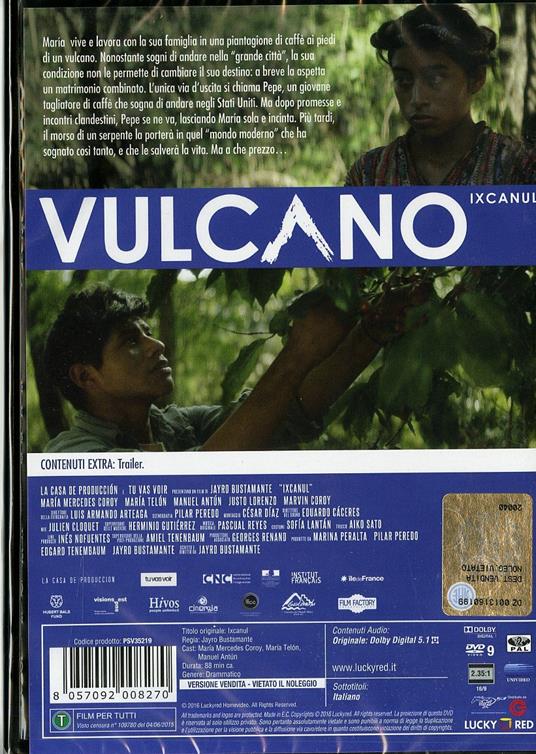 Vulcano. Ixcanul - DVD - Film di Jayro Bustamante Drammatico | IBS