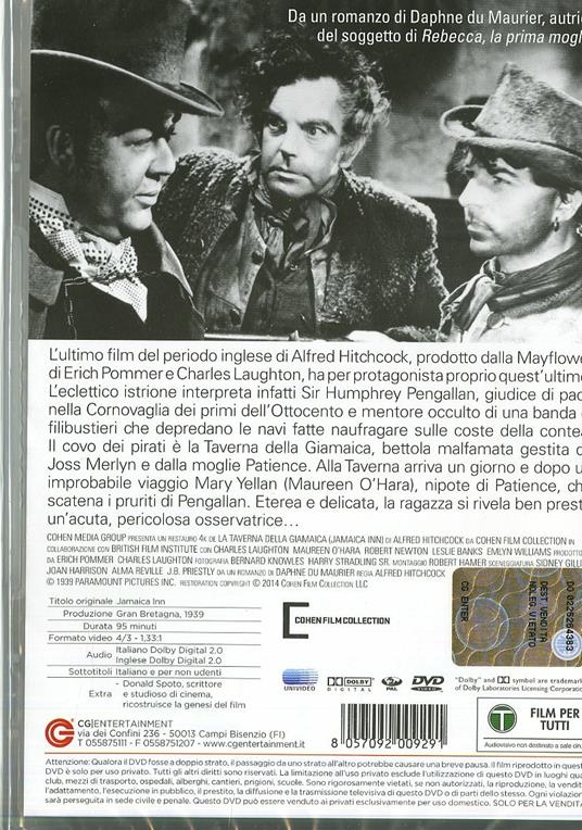 La taverna della Giamaica. Jamaica Inn di Alfred Hitchcock - DVD - 2