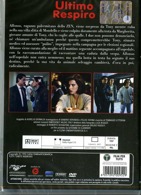 Ultimo respiro di Felice Farina - DVD - 2