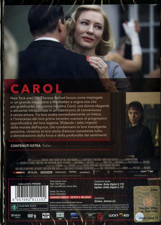 Carol di Todd Haynes - DVD - 2