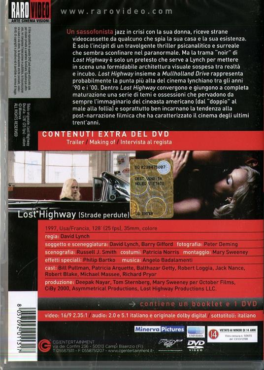 Strade perdute di David Lynch - DVD - 2