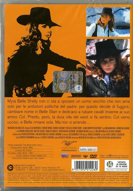 The Belle Starr Story. Il mio corpo per un poker di Nathan Wich - DVD - 2