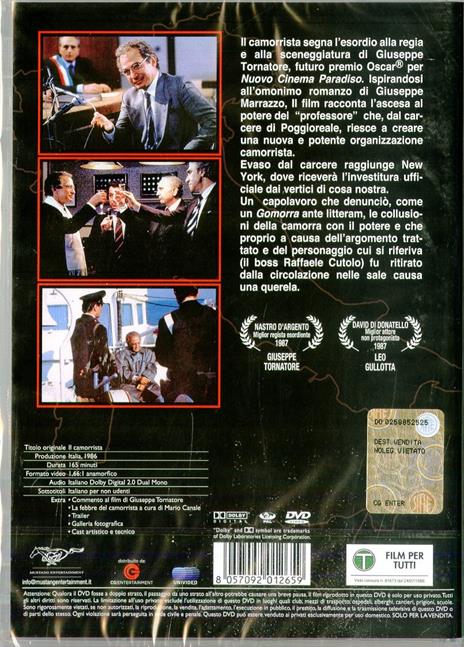 Il camorrista - DVD - Film di Giuseppe Tornatore Drammatico | IBS