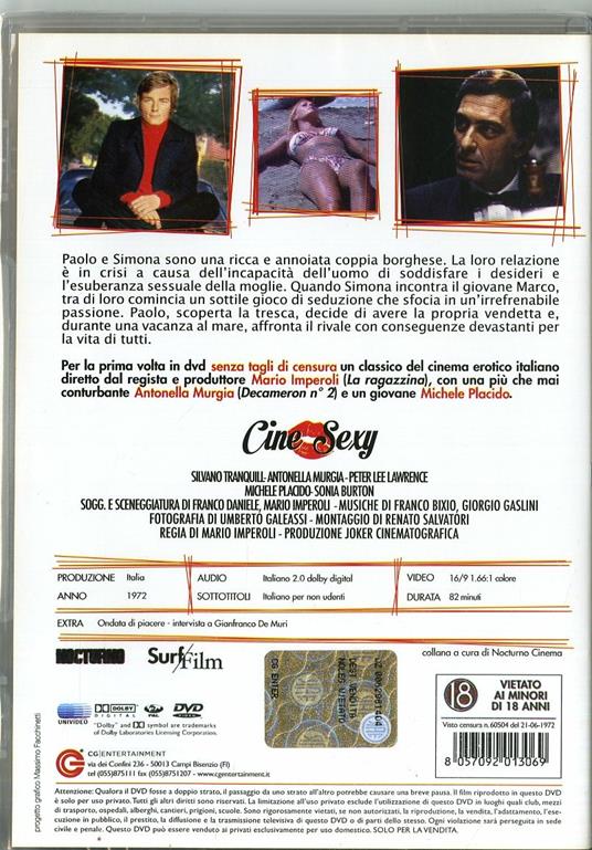 Mia moglie, un corpo per l'amore (DVD) di Mario Imperoli - DVD - 2