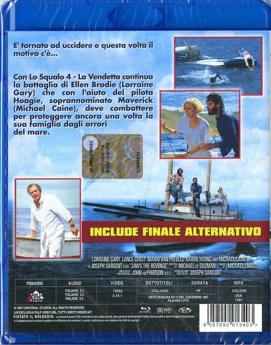 Lo squalo 4: la vendetta di Joseph Sargent - Blu-ray - 2