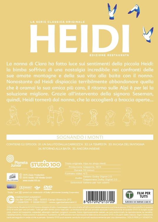 Heidi. Vol. 7. Sognando i monti di Isao Takahata - DVD - 2