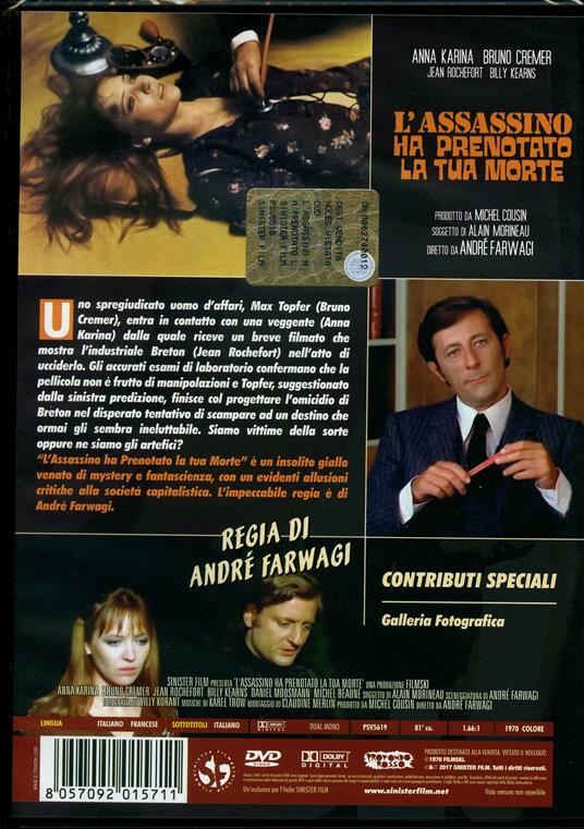 L' assassino ha prenotato la tua morte di Bruno Cremer,André Farwagi - DVD - 2