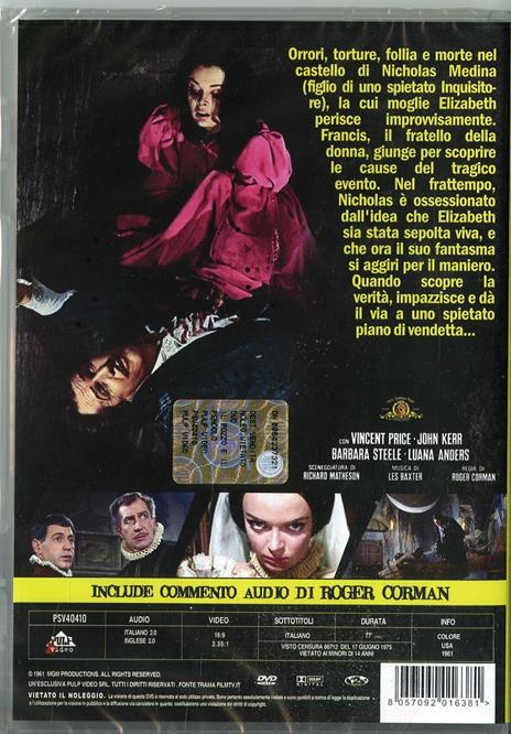 Il pozzo e il pendolo (DVD) - DVD - Film di Roger Corman Fantastico | IBS