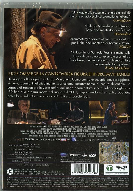 Indro. L'uomo che scriveva sull'acqua (DVD) di Samuele Rossi - DVD - 2