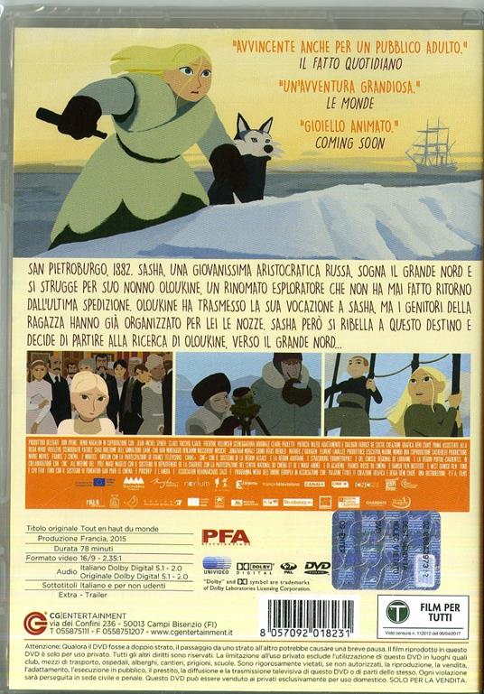 Sasha e il Polo Nord (DVD) - DVD - Film di Rémi Chayé Animazione | IBS