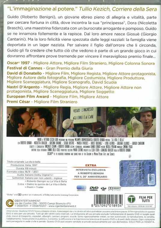 La vita è bella (DVD) - DVD - Film di Roberto Benigni Drammatico | IBS