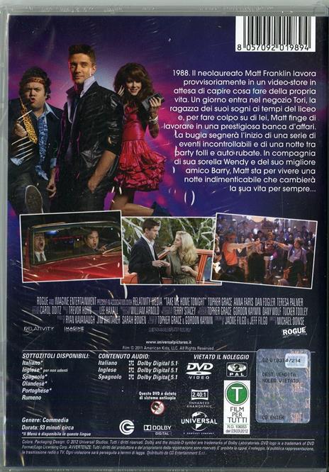 Take me Home Tonight. Tutto in una notte (DVD) di Michael Dowse - DVD - 7