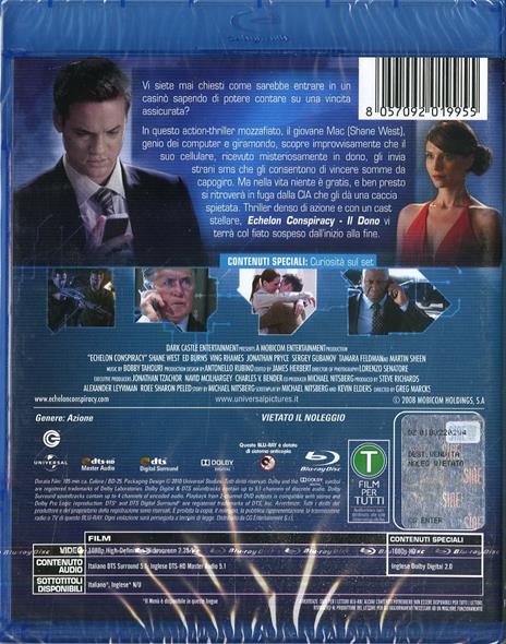 Echelon Conspirancy. Il dono (Blu-ray) di Greg Marcks - Blu-ray - 7