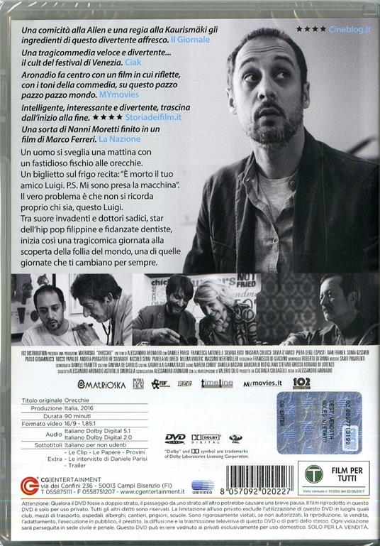 Orecchie (DVD) - DVD - Film di Alessandro Aronadio Commedia | IBS