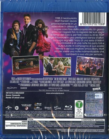 Take me Home Tonight. Tutto in una notte (Blu-ray) di Michael Dowse - Blu-ray - 7