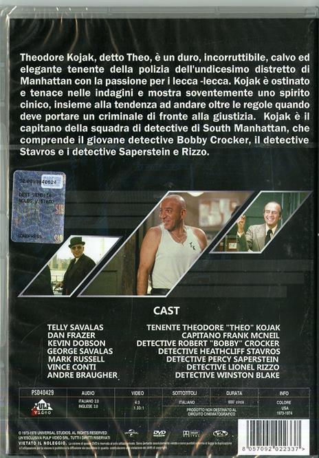 Kojak. Stagione 2 vol.1 (3 DVD) di Charles S. Dubin,Jeannot Szwarc - DVD - 2