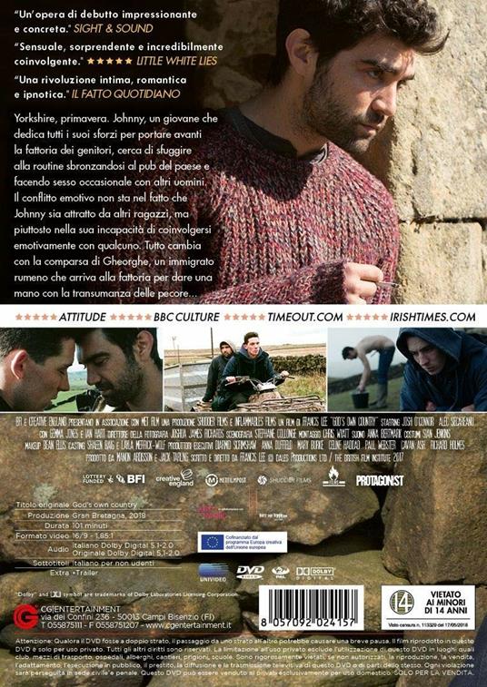 La terra di Dio. God's Own Country (DVD) di Francis Lee - DVD - 2